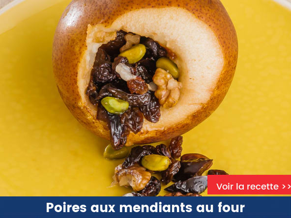 Poires aux mendiants au four